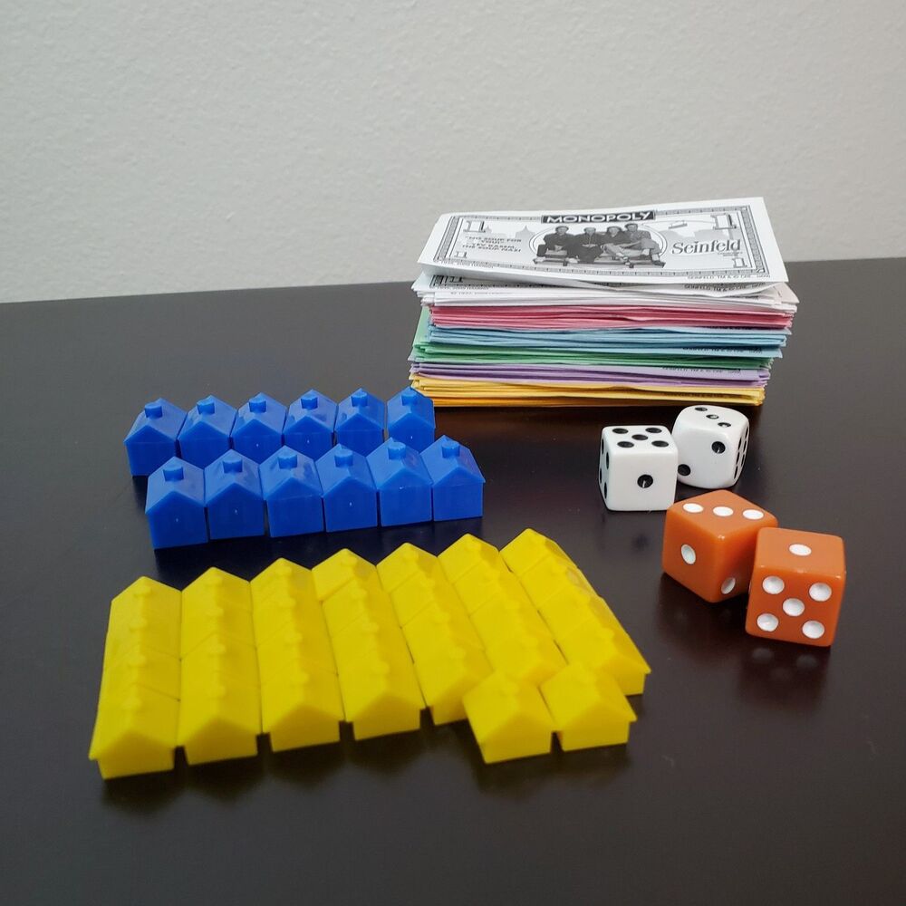 Monopoly Money - Seinfeld Game Replacement Bills, Hotels, Houses, Unmatched Dice